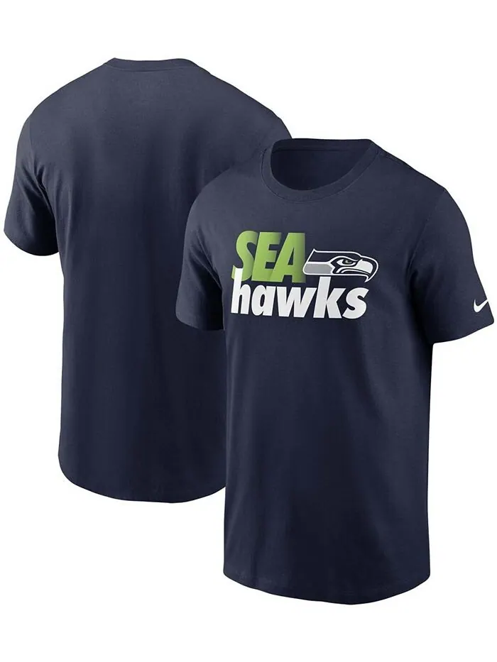 Мужская футболка команды Seattle Seahawks Hometown Collection Team Nike — изображение 1 из 3, темно-синий