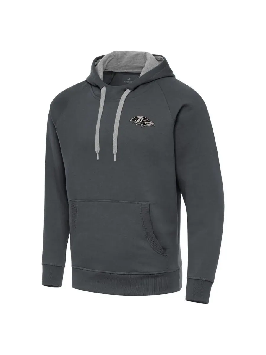 Худи мужское с длинным рукавом, с капюшоном, с принтом, Victory Pullover Antigua — изображение 4 из 4, темно-серый