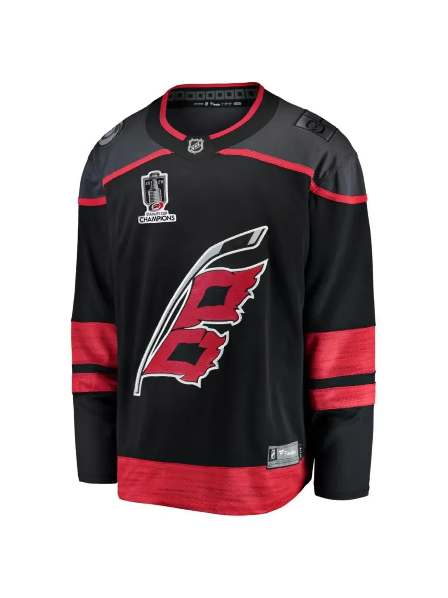 Джерси хоккейное с длинным рукавом 2026 Stanley Cup Champions Home Breakaway Fanatics — изображение 2 из 3, черный