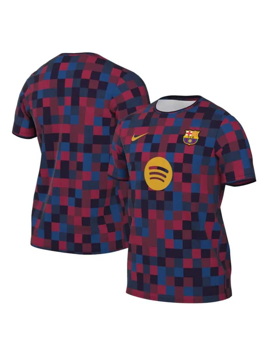 Футболка предматчевая Nike Barcelona 2026/27 с длинным рукавом — изображение 1 из 3, гранат