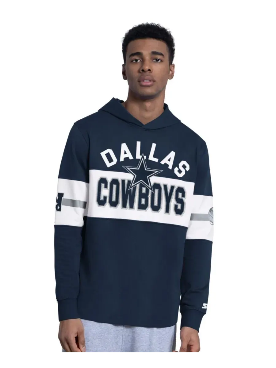 Худи с капюшоном Dallas Cowboys Fullback Jersey Starter — изображение 1 из 3, темно-синий