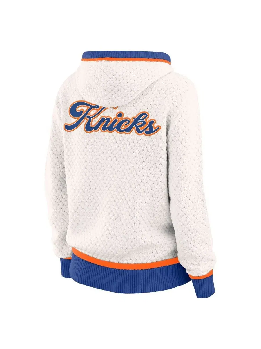 Худи-свитер с капюшоном, с длинным рукавом, New York Knicks WEAR by Erin Andrews — изображение 3 из 5, бежевый