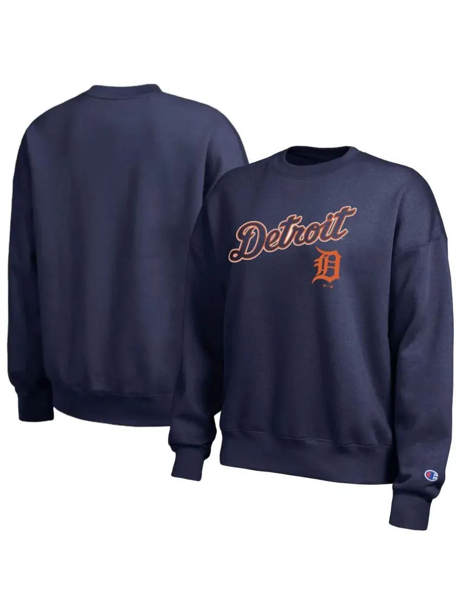 Свитшот женский с принтом Detroit Tigers All-Star Champion — изображение 1 из 3, темно-синий