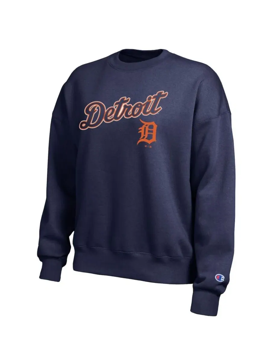 Свитшот женский с принтом Detroit Tigers All-Star Champion — изображение 3 из 3, темно-синий