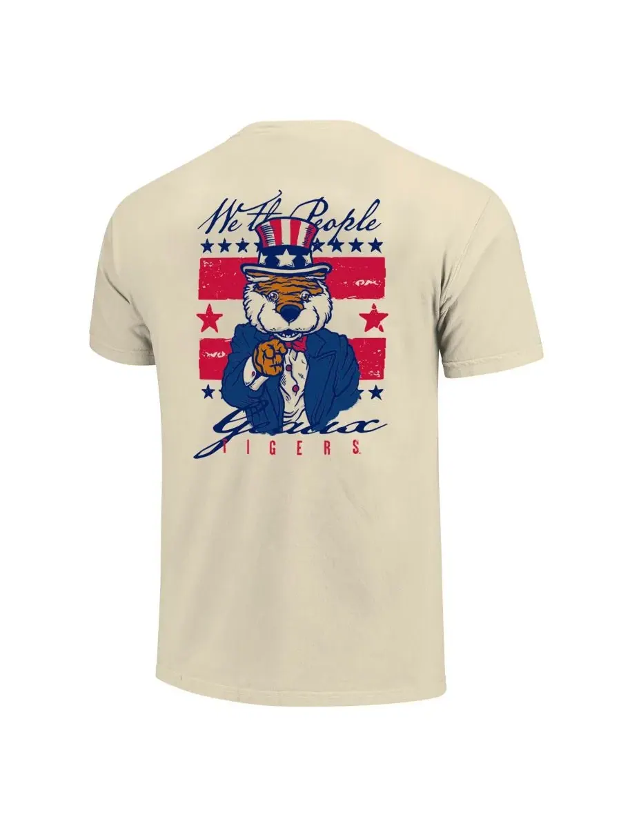 Футболка с принтом Uncle Sam Mascot Image One — изображение 3 из 3, бежевый