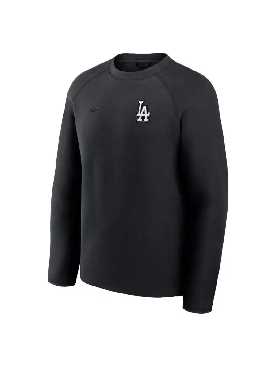 Свитшот с регланом и флисом Tech Fleece, модель LA Dodgers Nike — изображение 2 из 3, черный