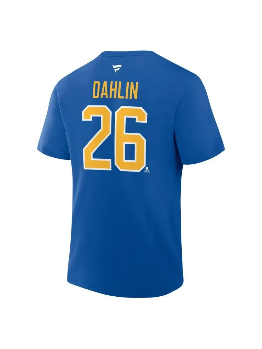 Футболка с длинным рукавом с принтом Rasmus Dahlin Authentic Stack Name & Number Fanatics — изображение 2 из 3, королевский