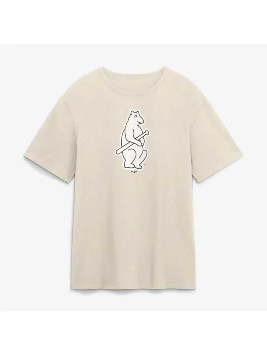 Футболка с винтажным принтом Alternate Logo Legacy Chicago Cubs Fanatics — изображение 1 из 2, бежевый