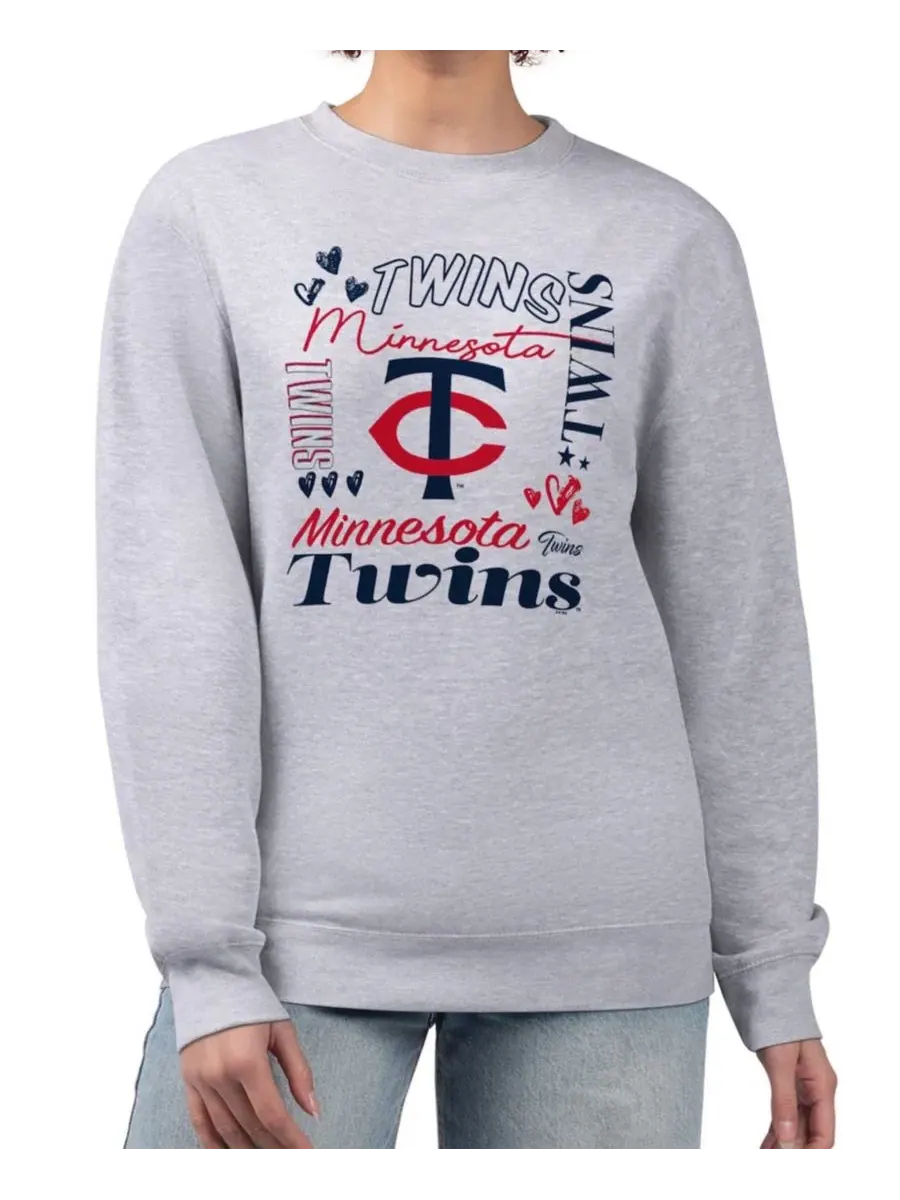 Женский свитшот с принтом Minnesota Twins G-III 4Her by Carl Banks — изображение 1 из 2, серый