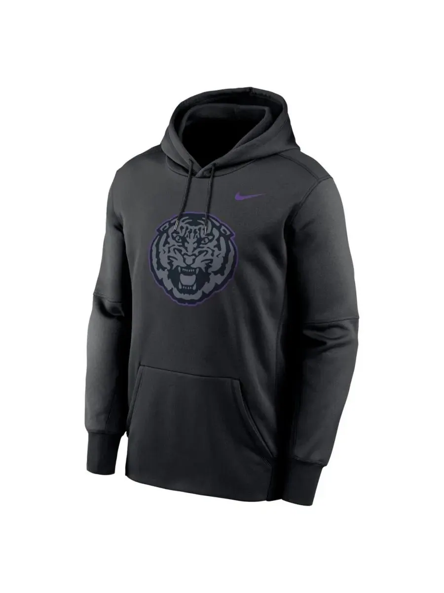 Толстовка на молнии Nike Color Pop Performance Fleece, LSU Tigers — изображение 2 из 3, черный
