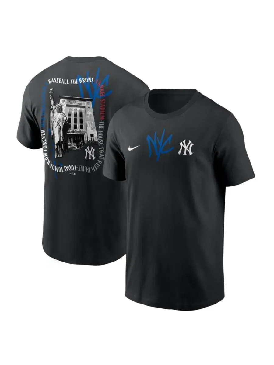Футболка с принтом Local New York Yankees Nike — изображение 1 из 3, черный