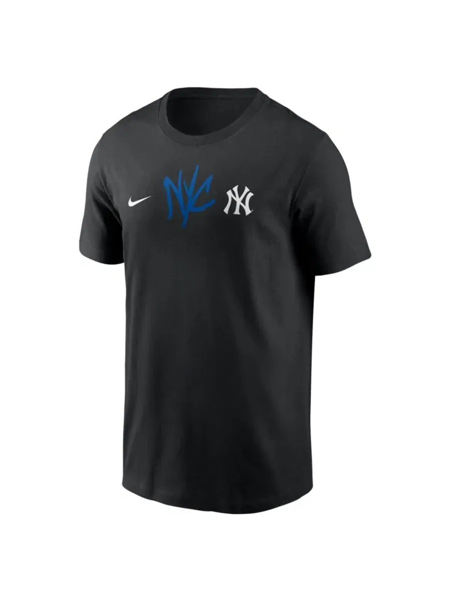 Футболка с принтом Local New York Yankees Nike — изображение 3 из 3, черный