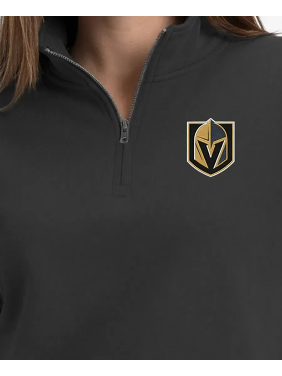 Женский свитшот с четверть-застежкой Vegas Golden Knights Champion — изображение 5 из 5, черный