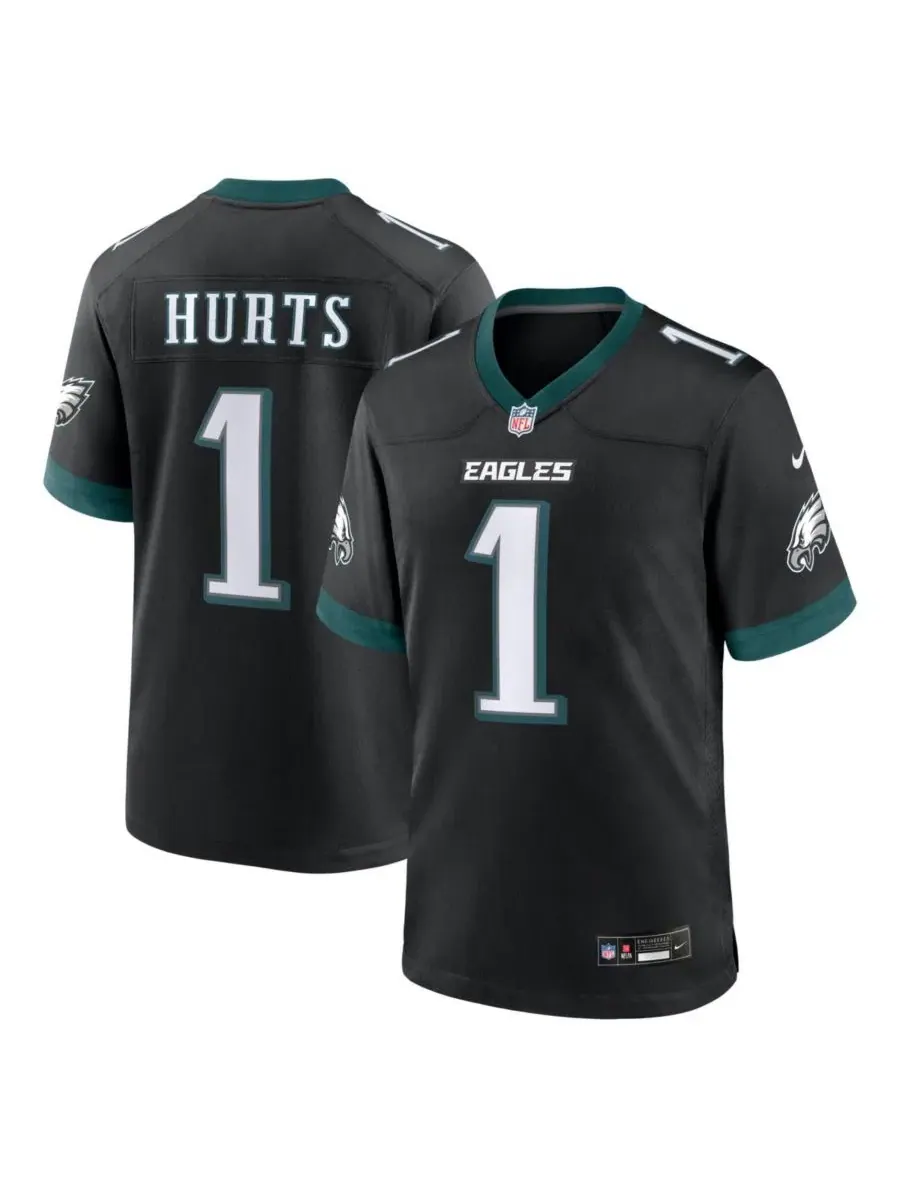 Футболка Nike Jalen Hurts Alternate Game Jersey — изображение 1 из 3, черный