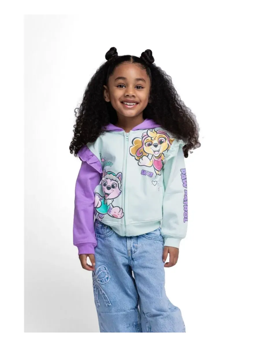 Детская футерная худи с принтом Paw Patrol, Skye Everest Lilac — изображение 1 из 3