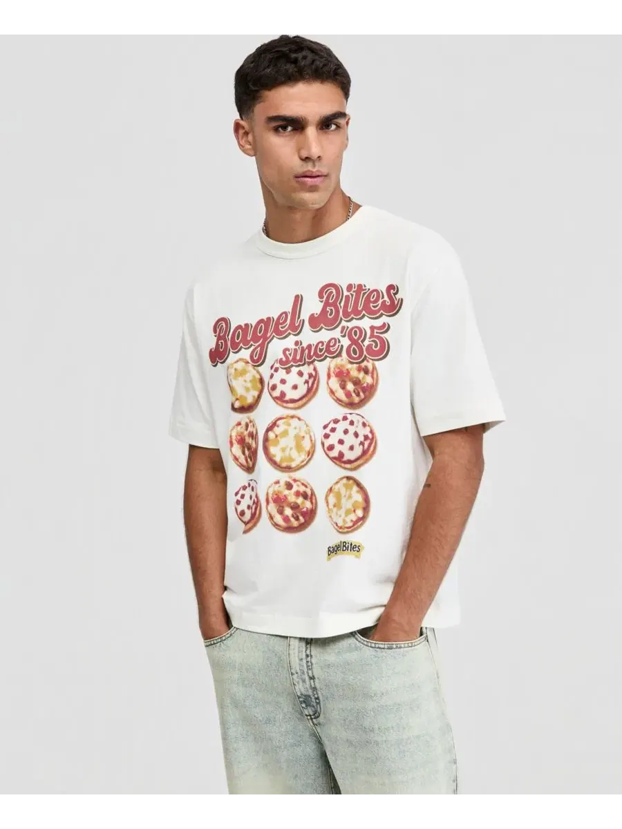 Футболка свободного кроя с принтом Bagel Bites Mode of One, Neo Natural