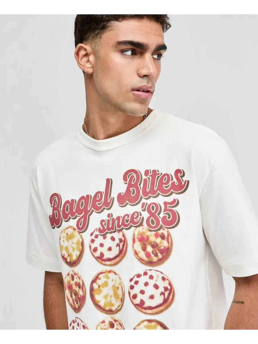 Футболка свободного кроя с принтом Bagel Bites Mode of One, Neo Natural — изображение 3 из 6