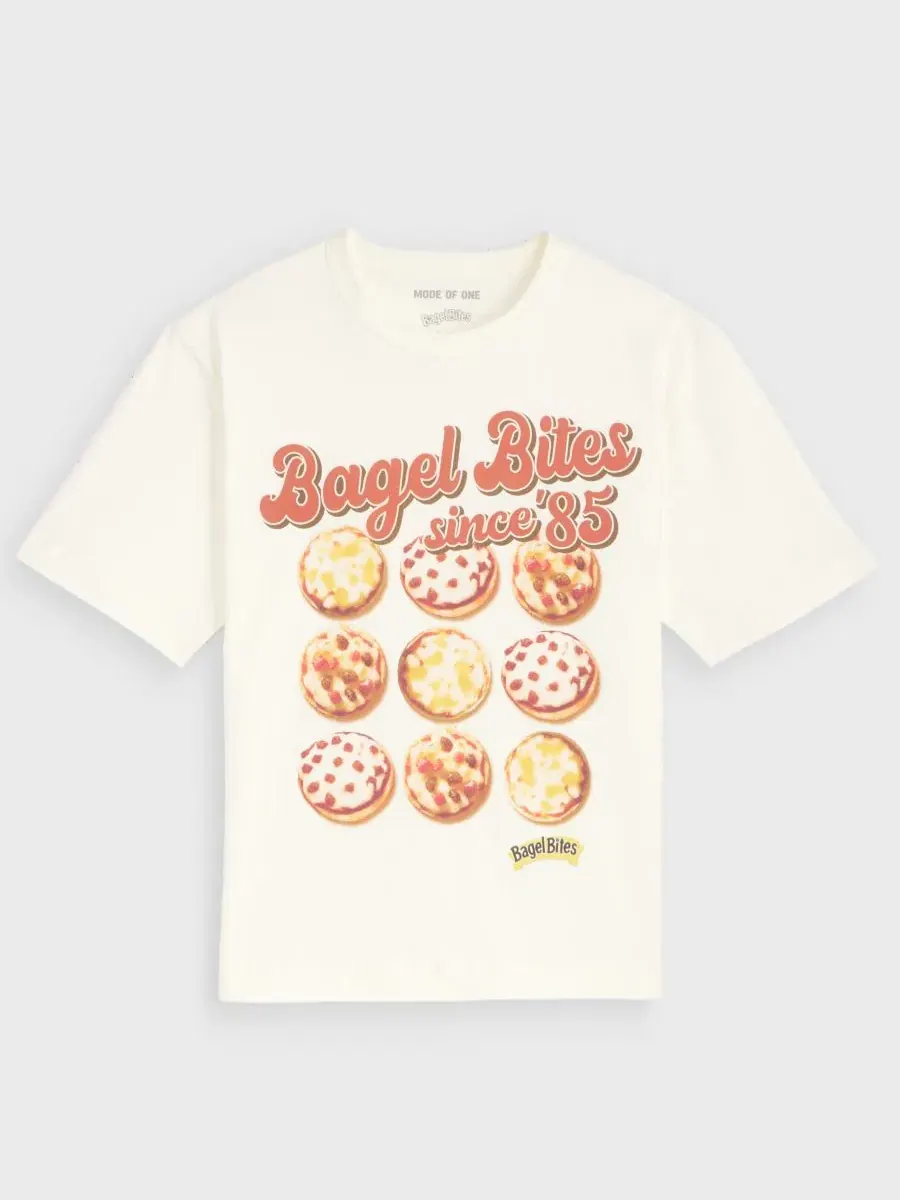 Футболка свободного кроя с принтом Bagel Bites Mode of One, Neo Natural — изображение 5 из 6