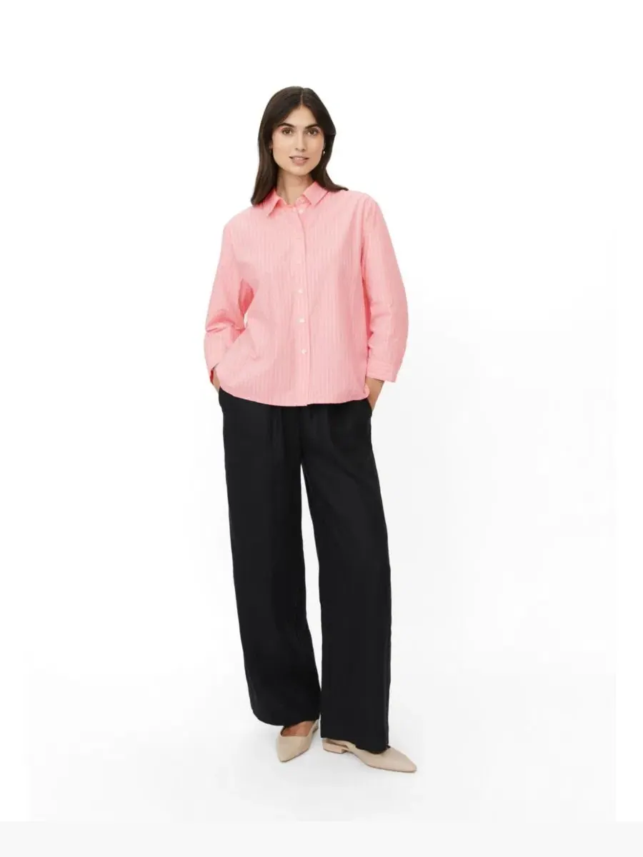 Женская рубашка с длинным рукавом 3/4 с принтом MaIsalina Striped Masai Copenhagen, Rosebloom — изображение 2 из 6