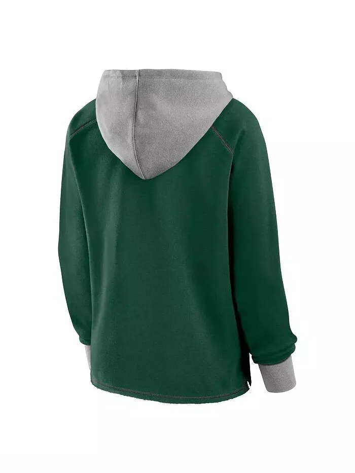 Женская толстовка-пуловер Milwaukee Bucks Boom Hunter Green Logo Athletic — изображение 3 из 3