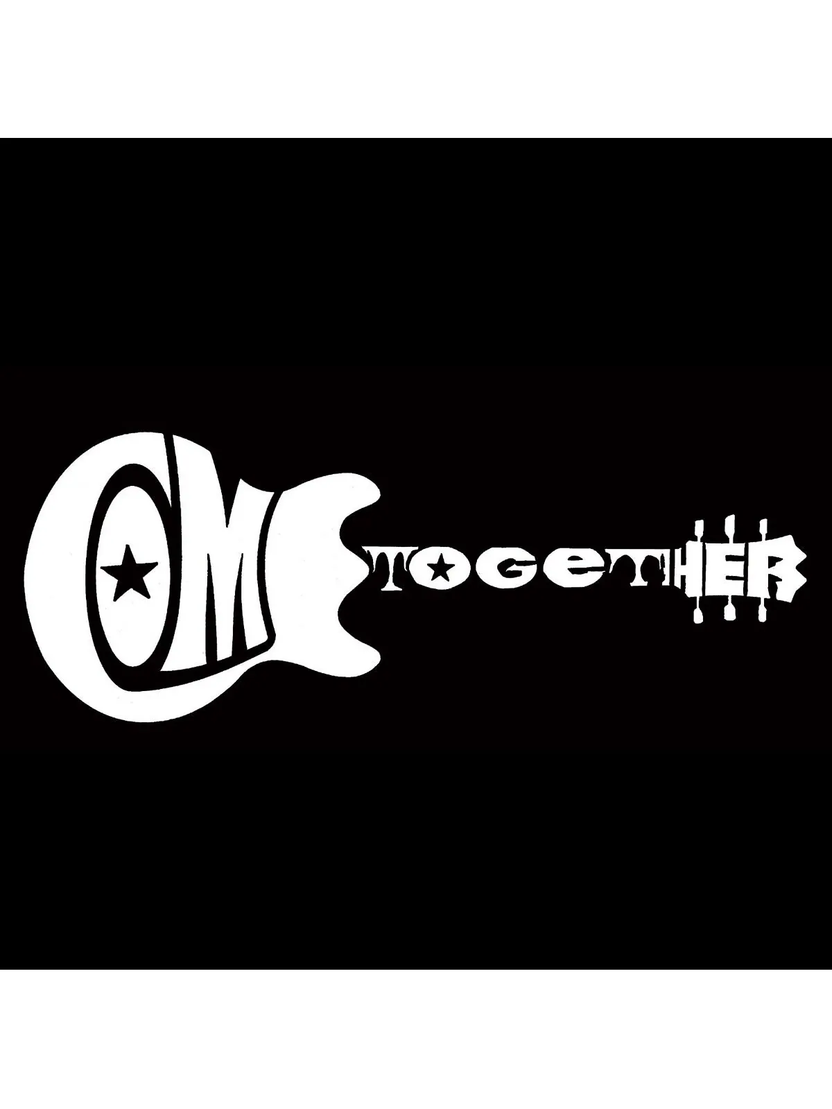 Мужская толстовка с капюшоном word art - come together LA Pop Art — изображение 2 из 2, темный серый
