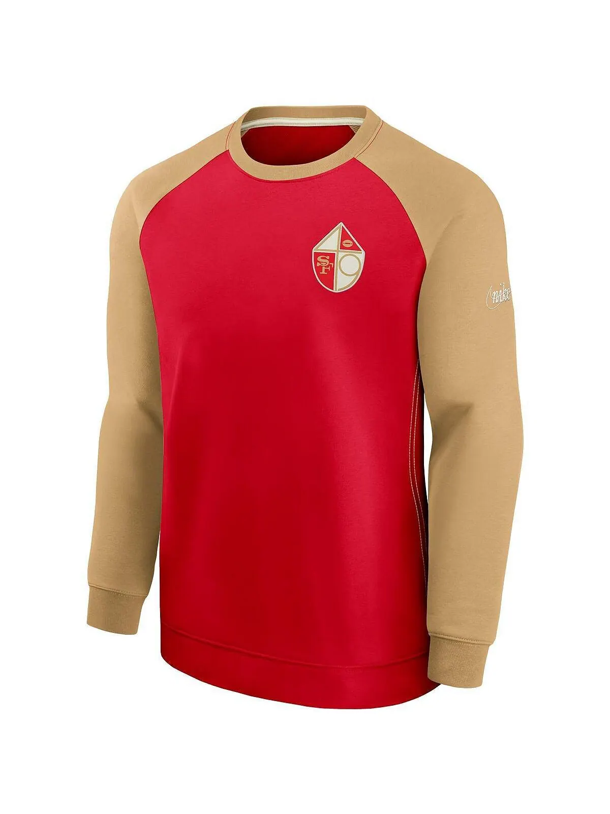 Мужской алый и золотистый свитер san francisco 49ers historic crew performance sweater Nike — изображение 2 из 3