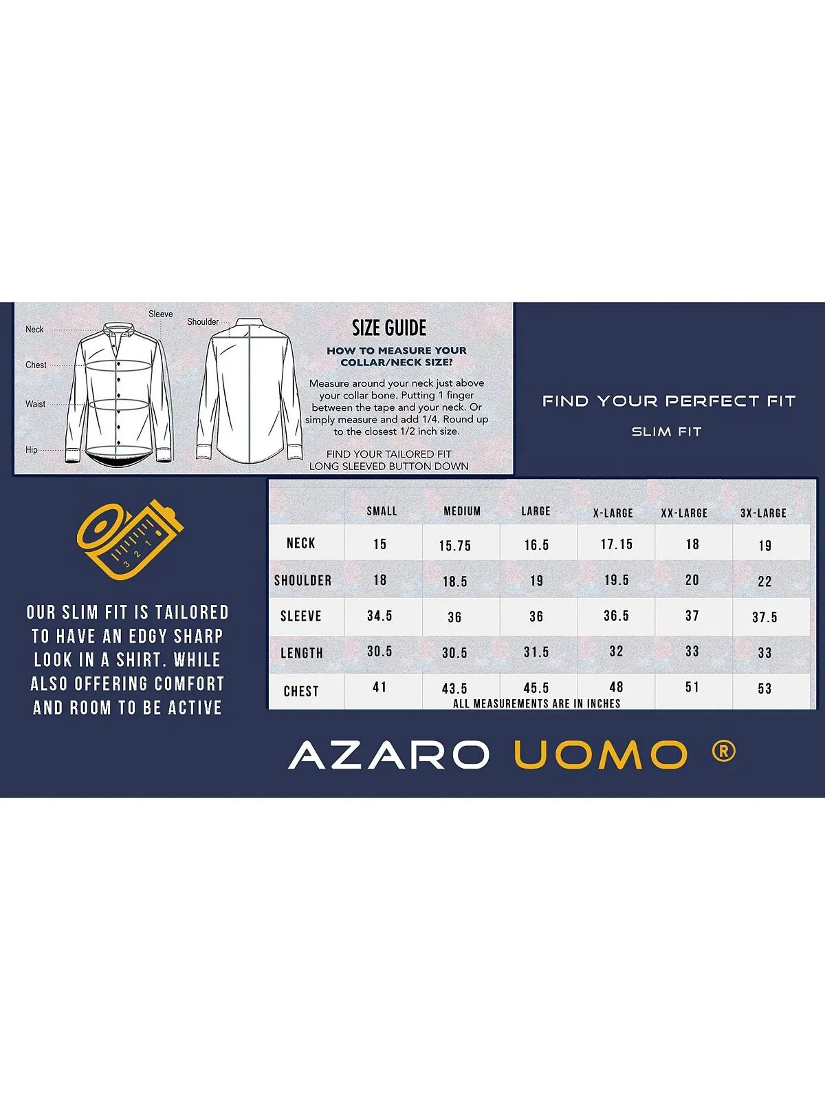 Мужская классическая рубашка slim fit business в морском стиле на пуговицах Azaro Uomo — изображение 5 из 5, черный