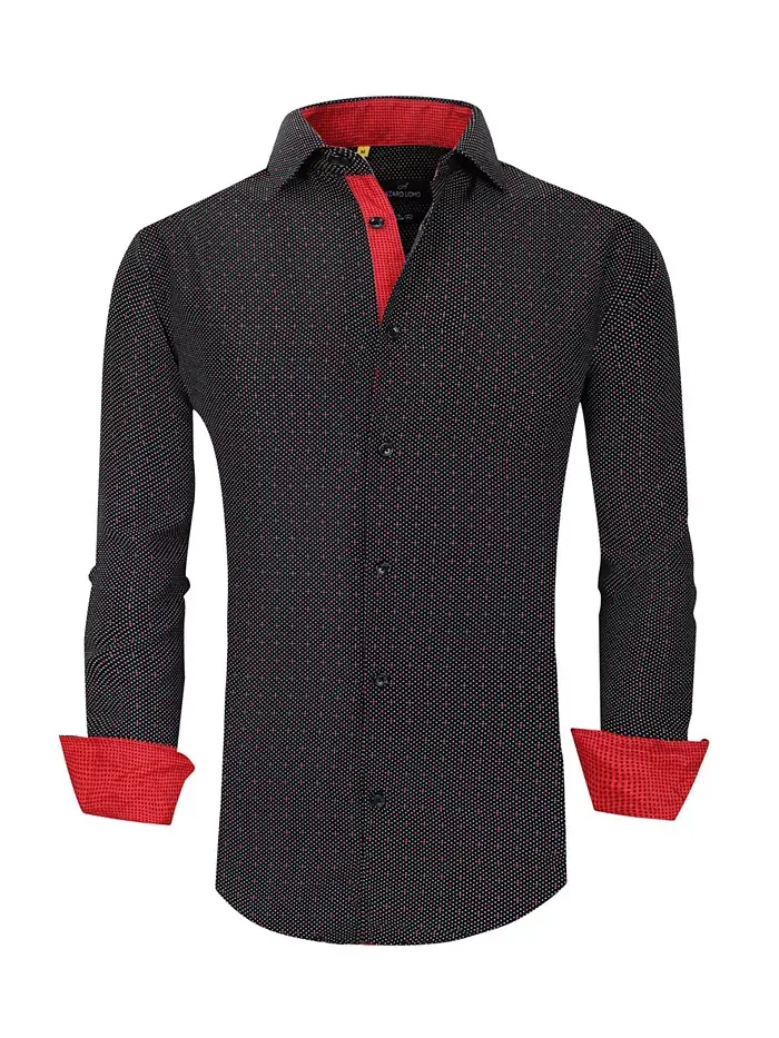 Мужская классическая рубашка с пуговицами Nautical в облегающем крое Slim Fit Azaro Uomo — изображение 1 из 5