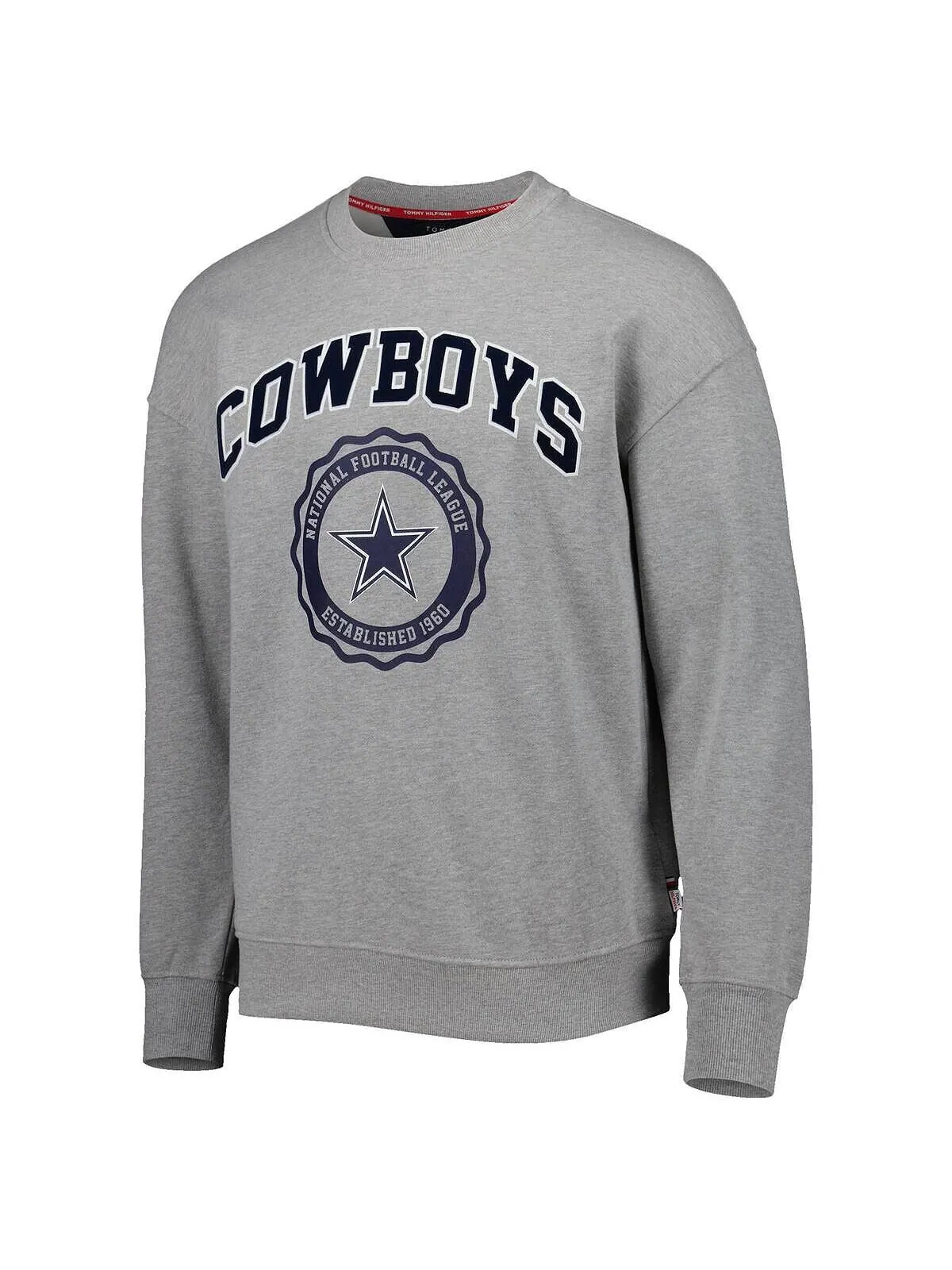Мужская толстовка Hether Grey Dallas Cowboys Ronald Crew Tommy Hilfiger — изображение 4 из 4, серый