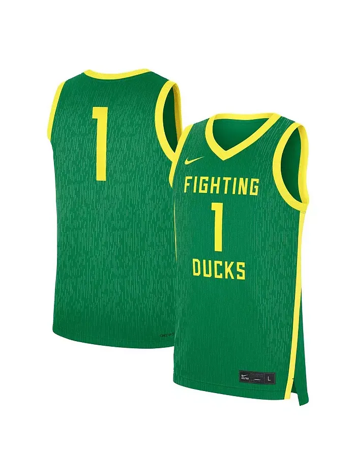 Мужская зеленая баскетбольная майка Oregon Ducks Road Replica Nike — изображение 1 из 3