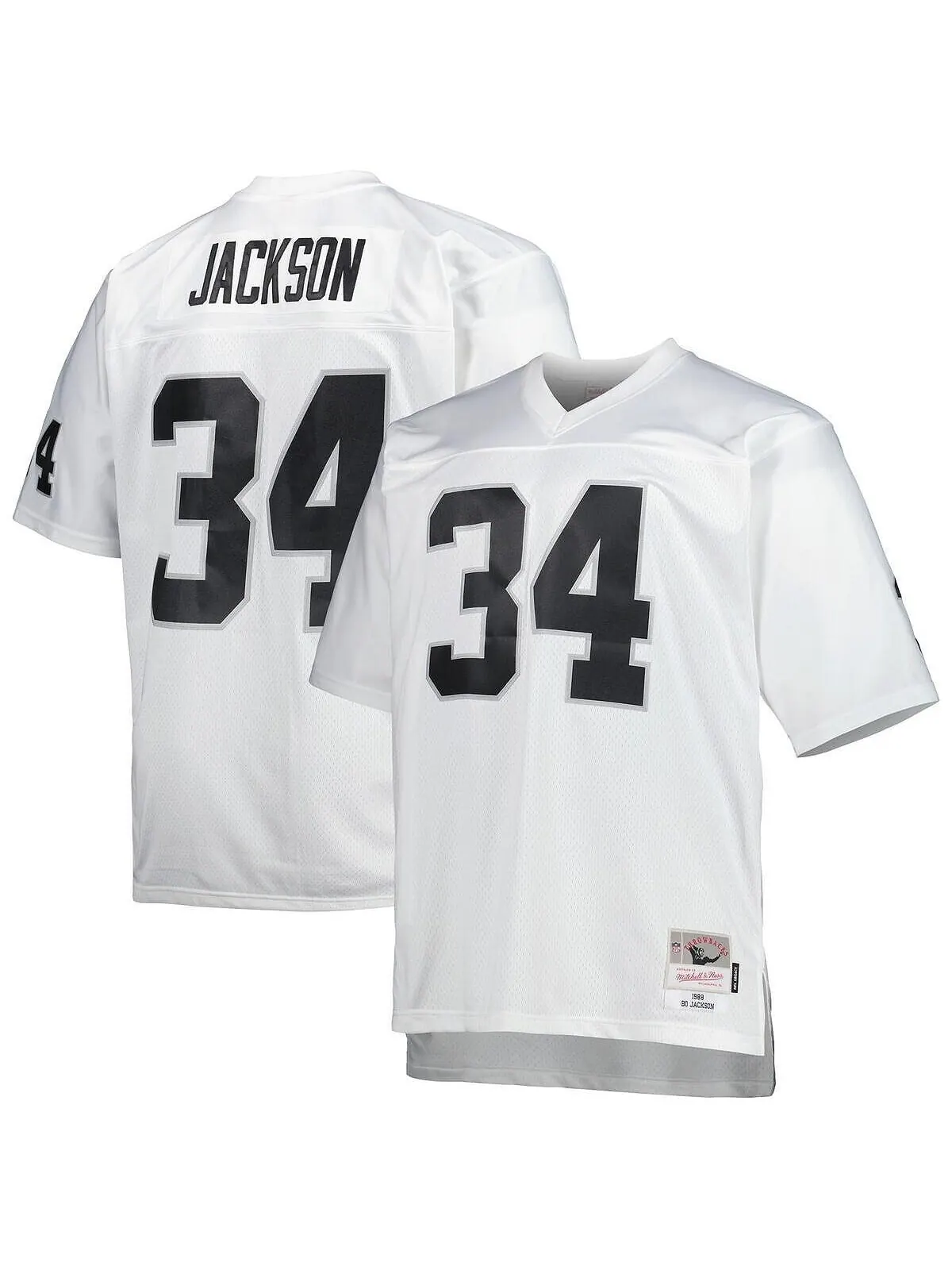 Мужская футболка bo jackson white las vegas raiders big and tall 1988 года, копия джерси для