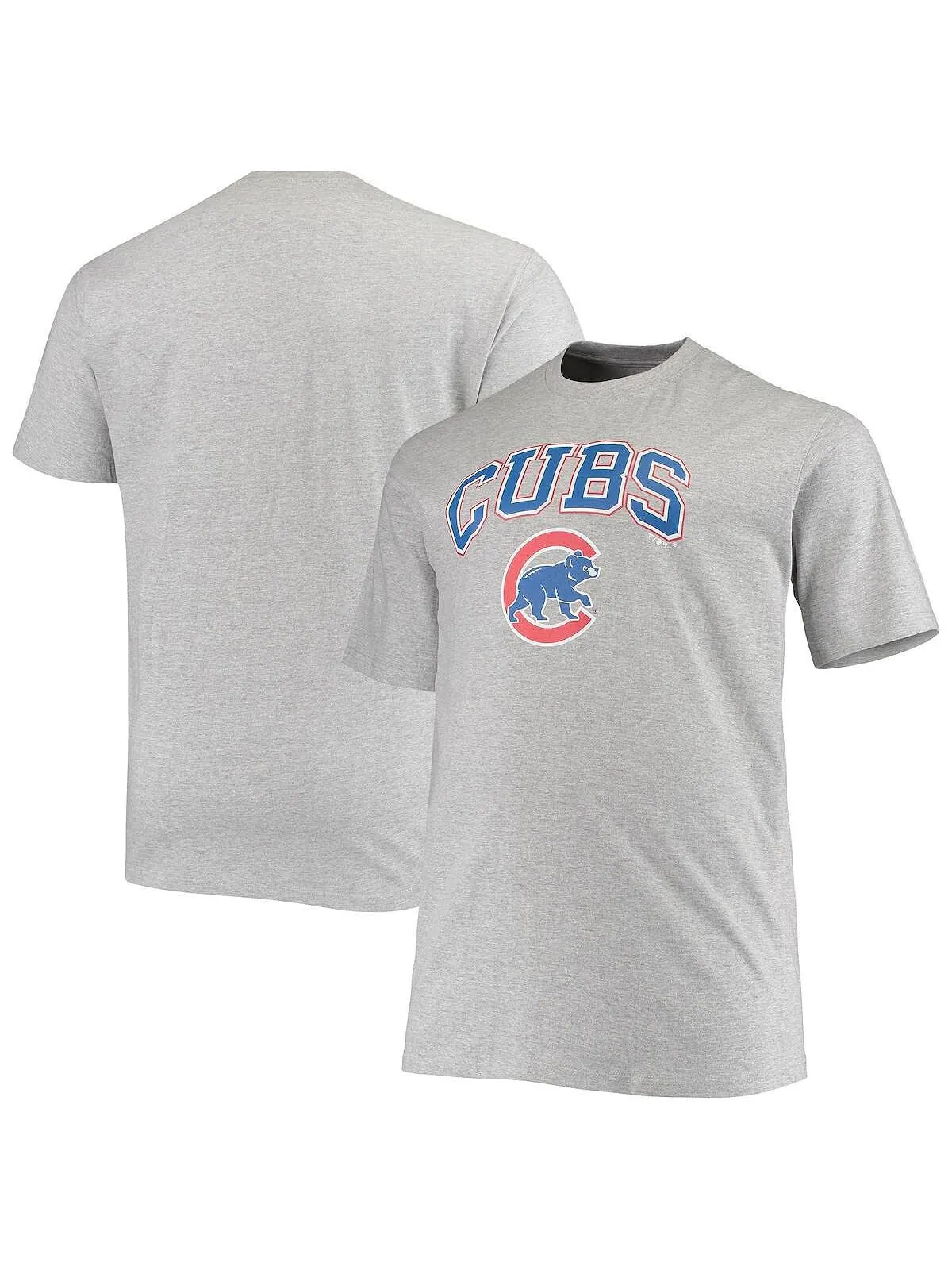 Мужская серая футболка с логотипом Chicago Cubs Big and Tall для среднего ребенка Fanatics — изображение 1 из 1, серый