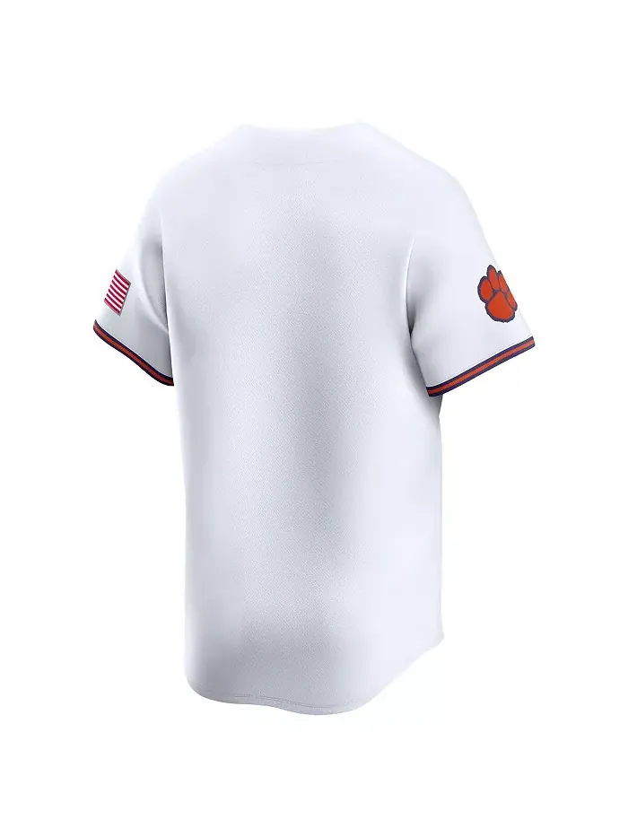 Мужская белая бейсбольная джерси Clemson Tigers College Limited Nike — изображение 2 из 3