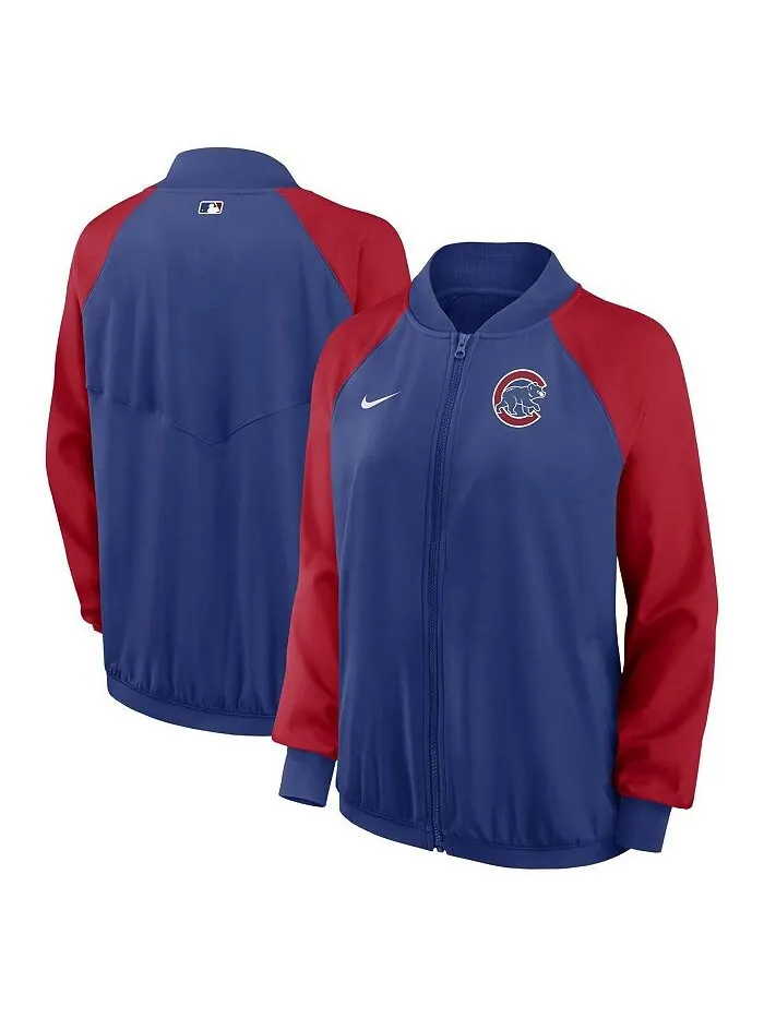 Женская куртка Royal Chicago Cubs Authentic Collection Team Raglan Performance с молнией во всю — изображение 1 из 3