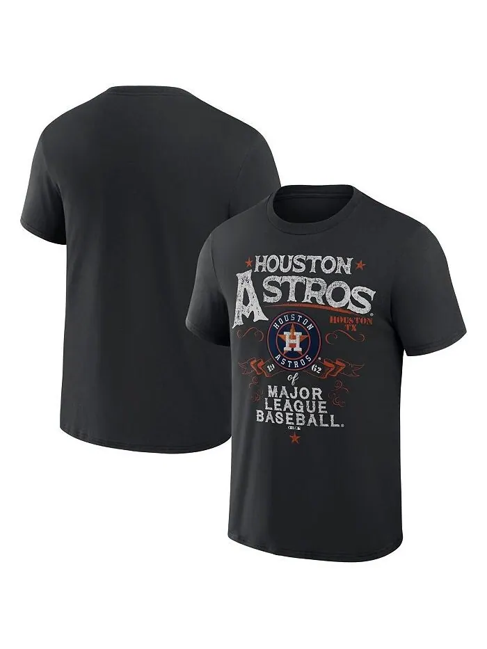 Мужская футболка Darius Rucker Collection By Black Houston Astros Beach Splatter Fanatics — изображение 1 из 3, черный