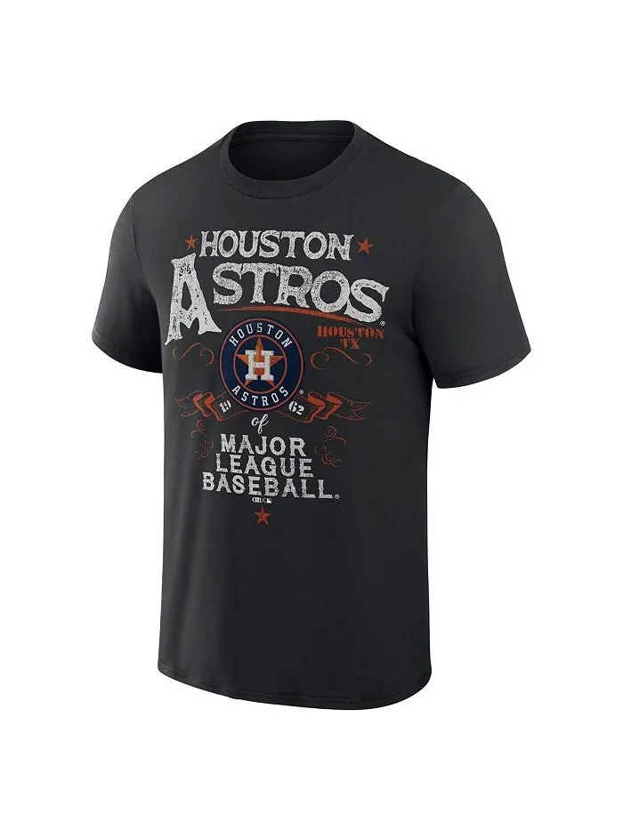 Мужская футболка Darius Rucker Collection By Black Houston Astros Beach Splatter Fanatics — изображение 2 из 3, черный