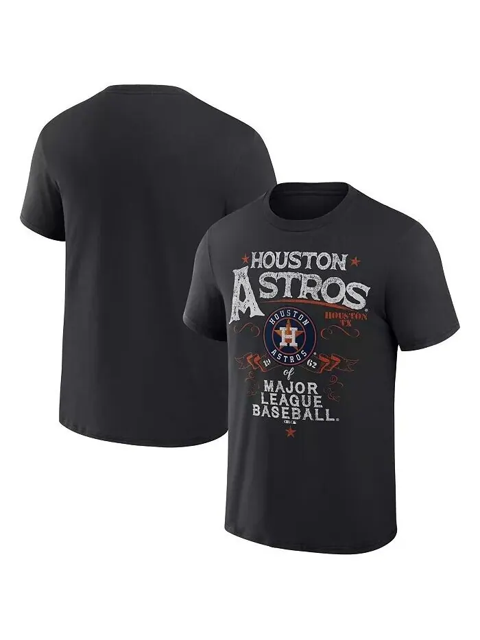 Мужская футболка Darius Rucker Collection by Black Houston Astros Beach Splatter Fanatics — изображение 1 из 3