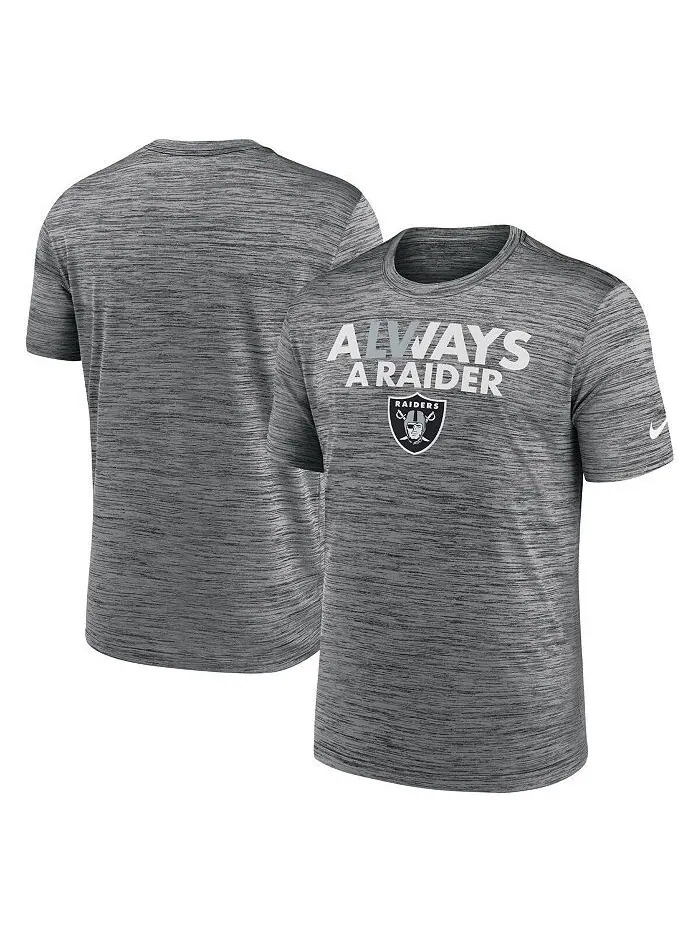 Мужская антрацитовая футболка Las Vegas Raiders Local Velocity Nike — изображение 1 из 2, серый