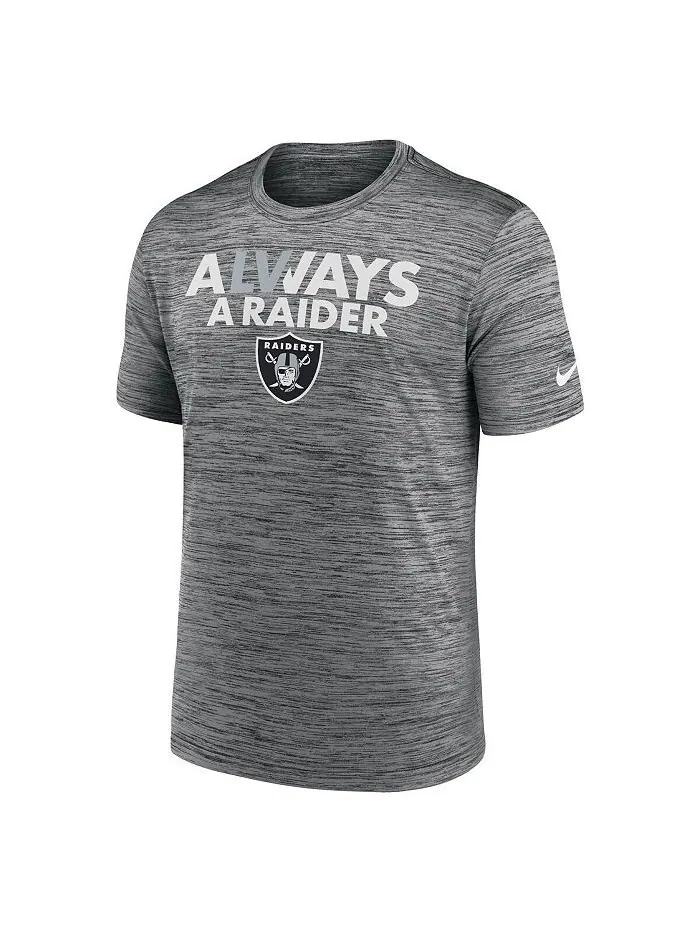 Мужская антрацитовая футболка Las Vegas Raiders Local Velocity Nike — изображение 2 из 2, серый