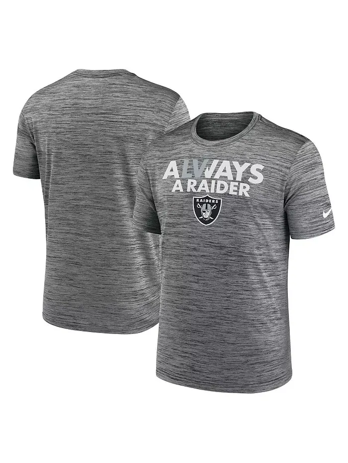 Мужская футболка Las Vegas Raiders Local Velocity цвета антрацит Nike — изображение 1 из 2