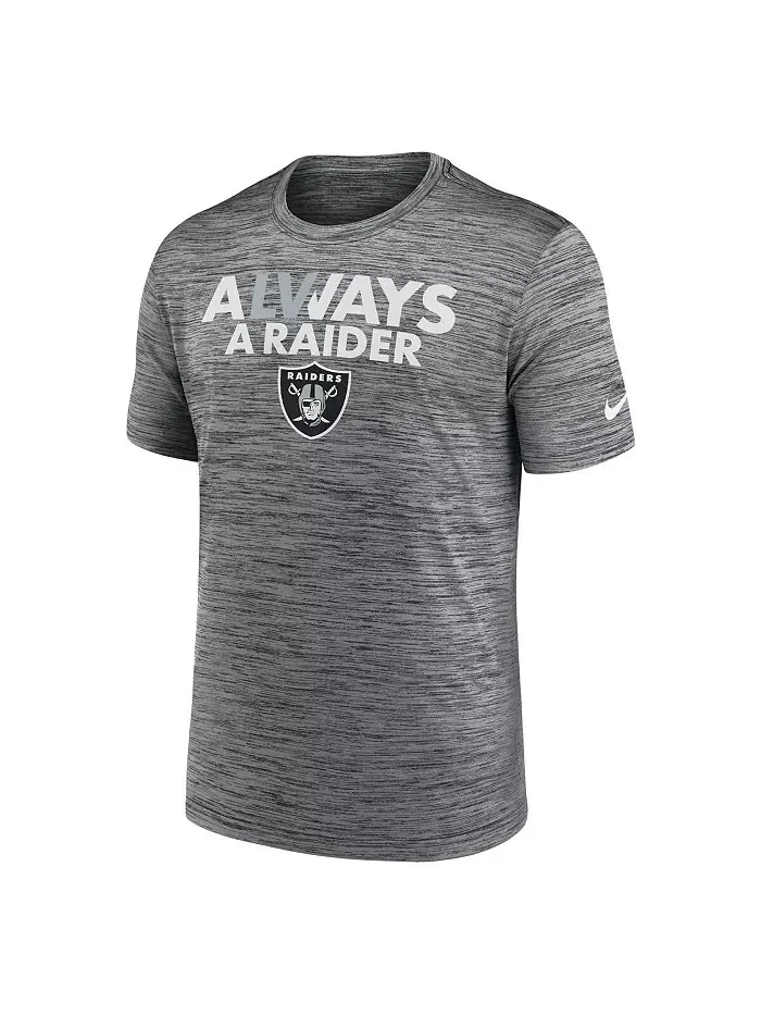 Мужская футболка Las Vegas Raiders Local Velocity цвета антрацит Nike — изображение 2 из 2