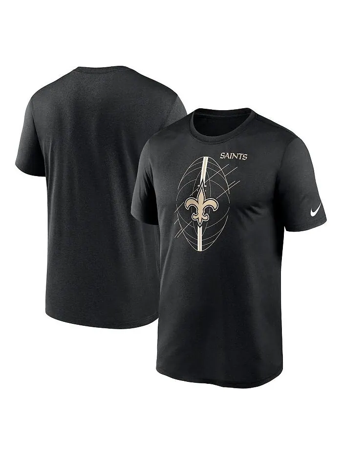Мужская черная футболка New Orleans Saints Legend Icon Performance Nike — изображение 1 из 3, черный