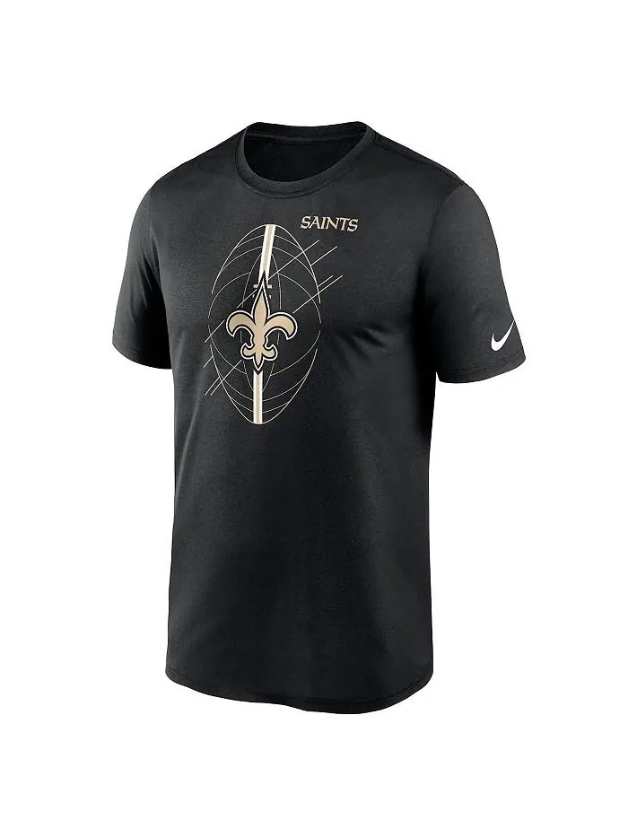 Мужская черная футболка New Orleans Saints Legend Icon Performance Nike — изображение 2 из 3, черный