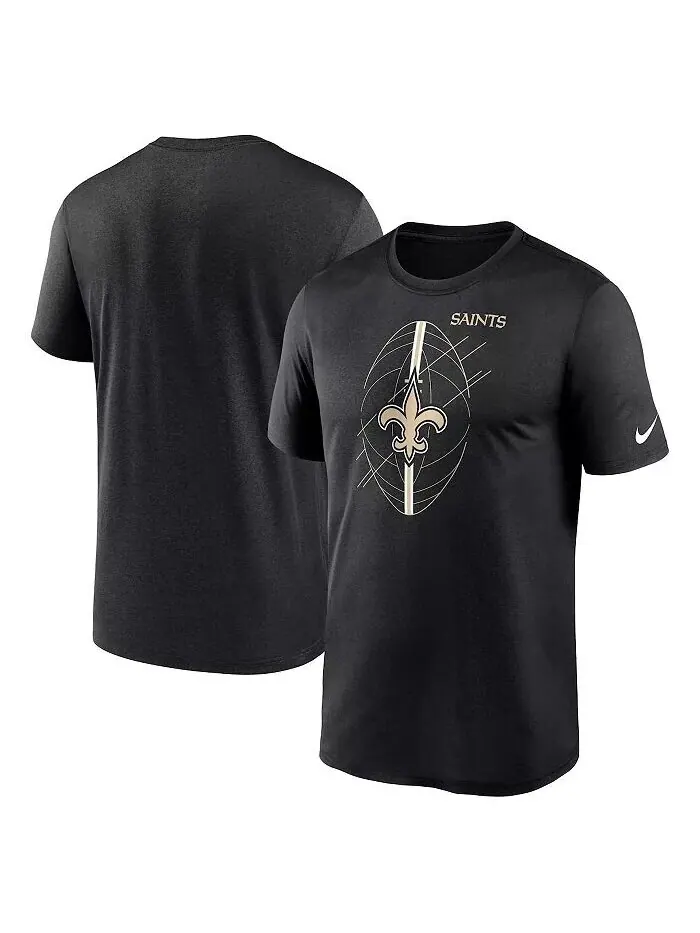 Мужская черная футболка New Orleans Saints Legend Icon Performance Nike — изображение 1 из 3