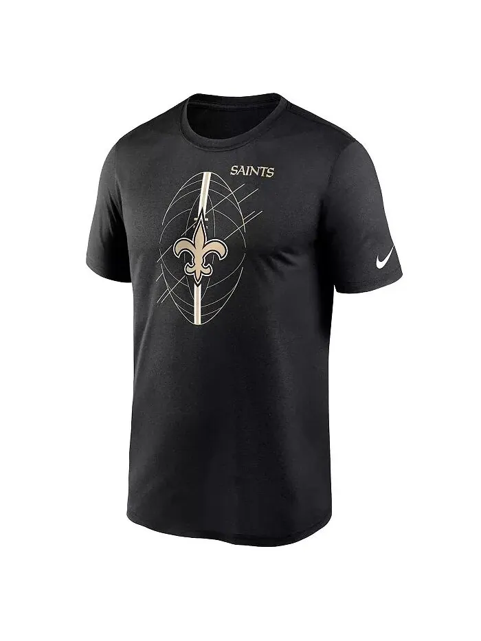 Мужская черная футболка New Orleans Saints Legend Icon Performance Nike — изображение 2 из 3