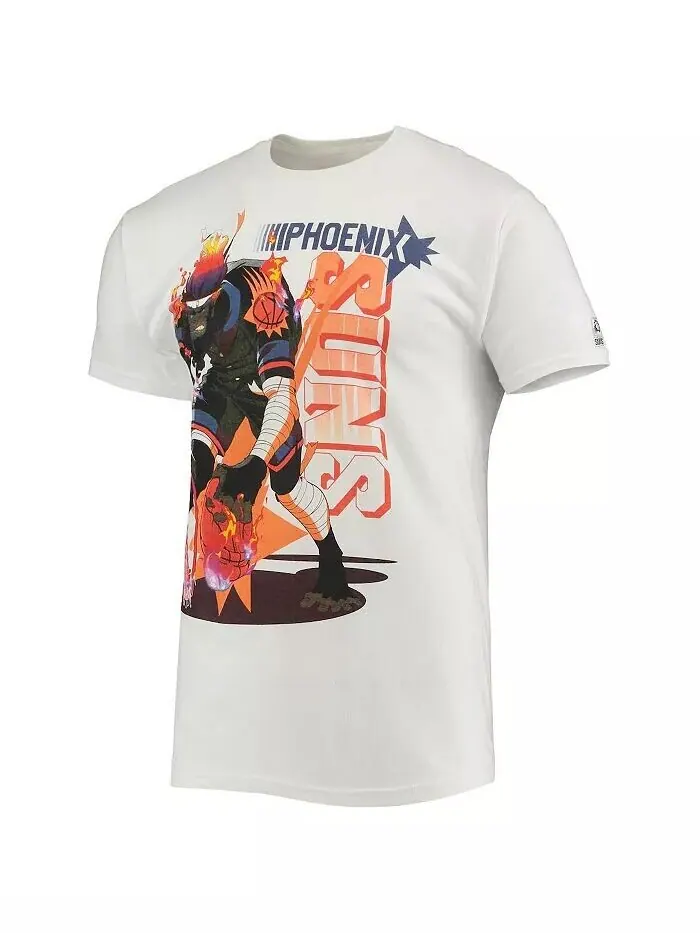 Мужская футболка NBA x McFlyy White Phoenix Suns Identify Artist Series NBA Exclusive Collection — изображение 2 из 3