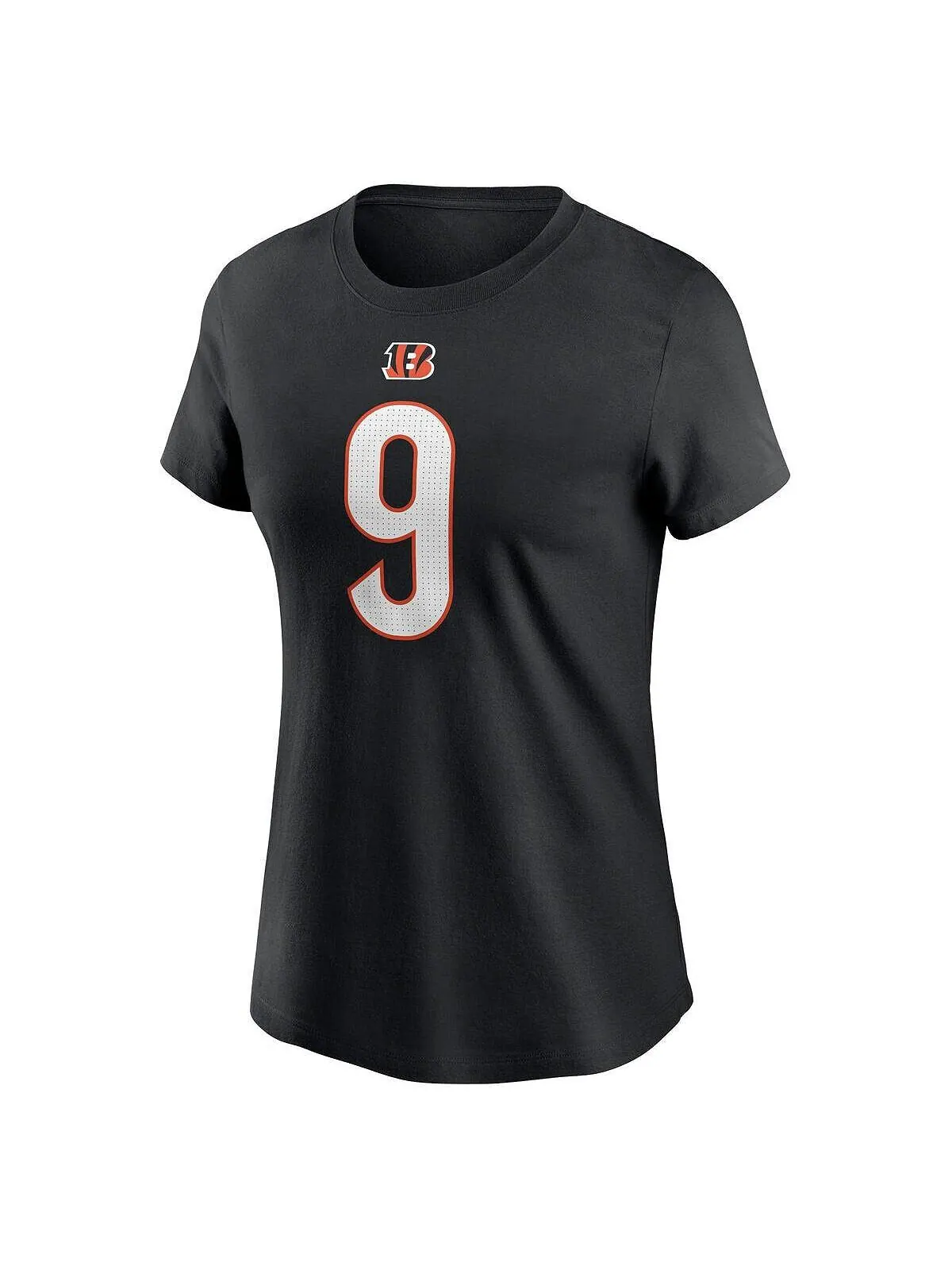 Женская черная футболка с именем и номером игрока команды Cincinnati Bengals Joe Burrow Nike — изображение 2 из 3, черный
