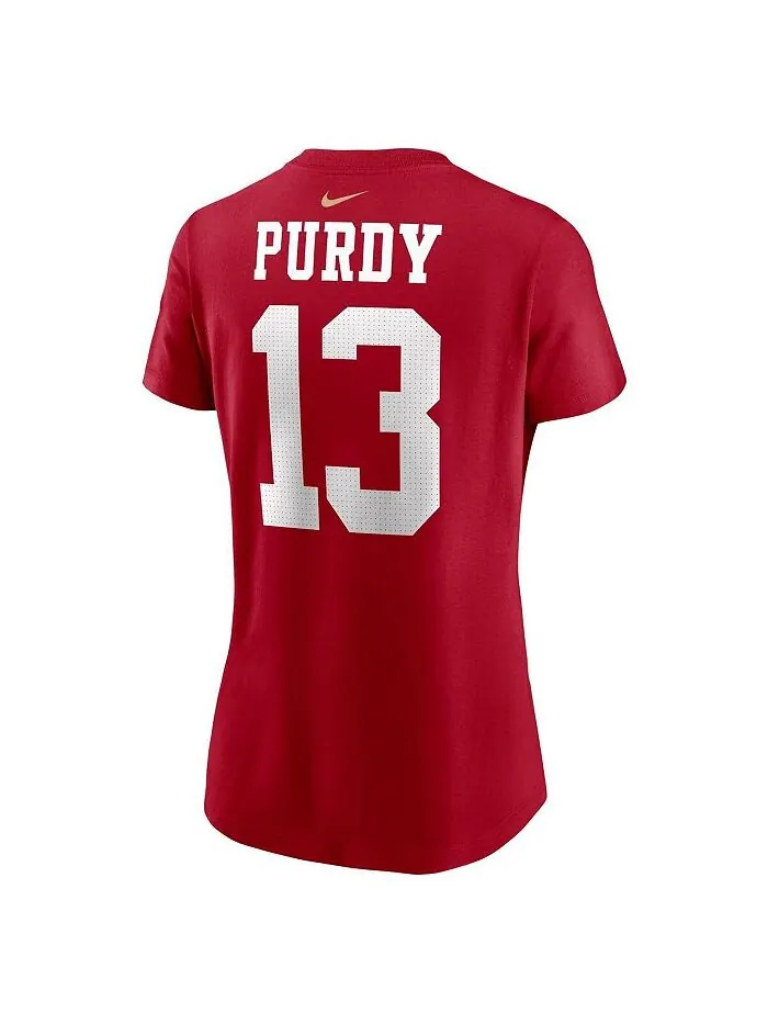 Женская футболка Brock Purdy Scarlet San Francisco 49ers с именем и номером игрока Nike — изображение 3 из 3, алый