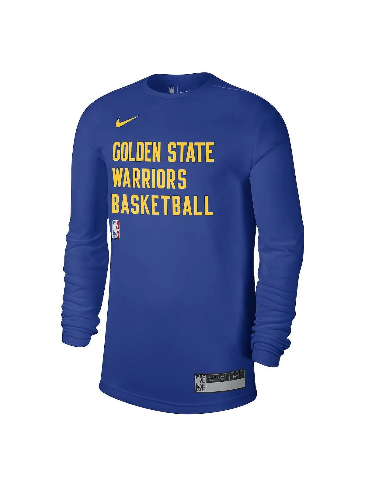 Мужская и женская футболка Royal Golden State Warriors 2023/24 Legend On-Court Practice с длинным — изображение 2 из 3