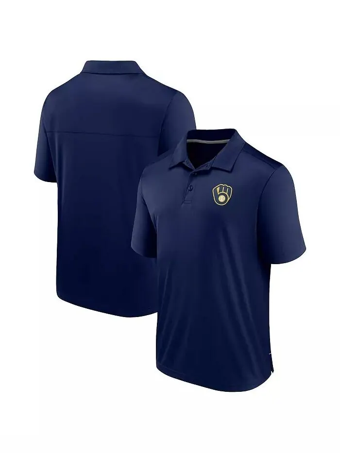Мужская темно-синяя рубашка-поло Milwaukee Brewers Hands Down Fanatics — изображение 1 из 3
